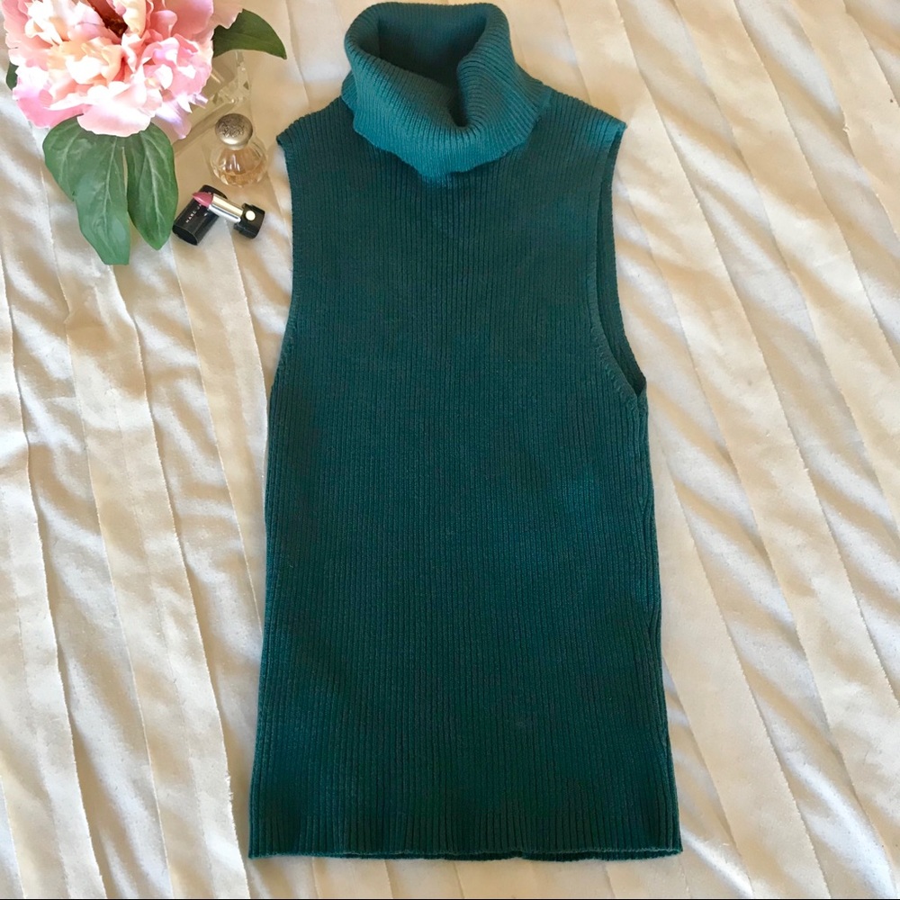 Sleeveless Turtleneck Sweater
